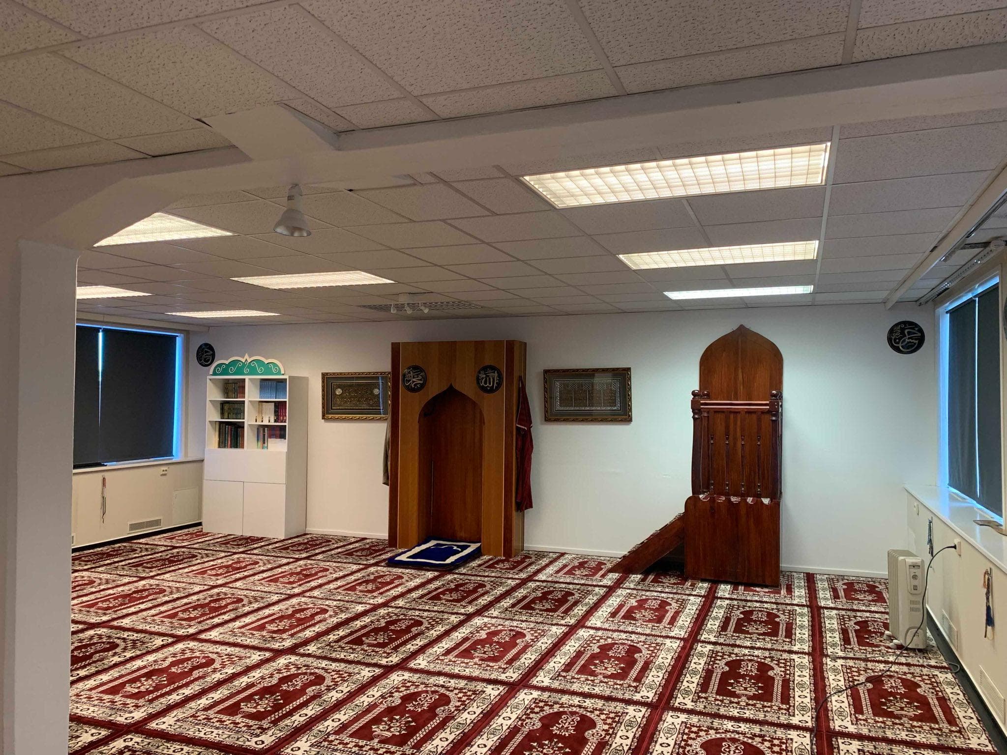 Islamic mosque interior with ornate architecture